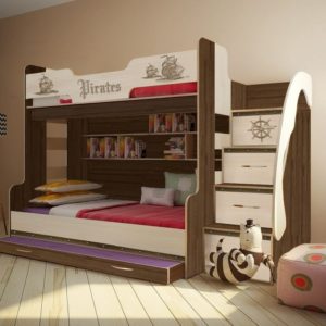 Кровать  для троих детей «Пираты», ПР-21